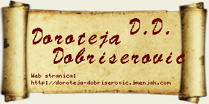 Doroteja Dobrišerović vizit kartica